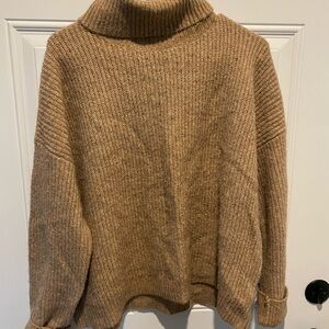 Max Studio Tan Ribbed Sweater